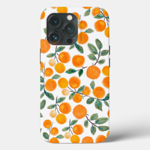 Hübsches Orangenzitrus Botanisches Muster Case-Mate iPhone Hülle