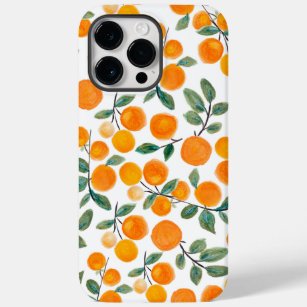 Hübsches Orangenzitrus Botanisches Muster Case-Mate iPhone 14 Pro Max Hülle