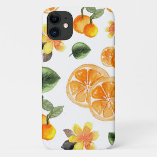 Hübsches Orangenzitrus Botanisches Muster Case-Mate iPhone Hülle