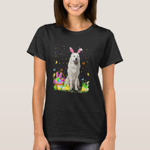 Hübsches Ostereier Jagd Große Pyrenäen Ostern Hund T-Shirt