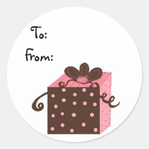 Hübsches Paket Runder Aufkleber