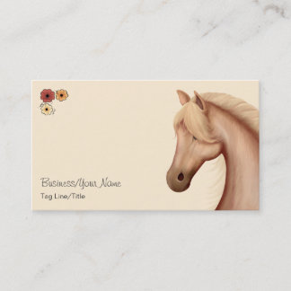 Hübsches Palomino und Blume Pferd Visitenkarte