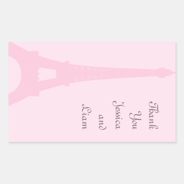 Hübsches Paris danken Ihnen Aufkleber (Vorderseite)