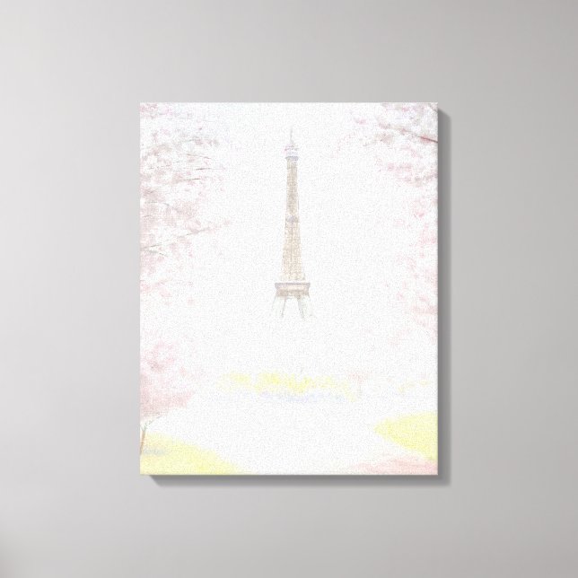 Hübsches Paris in Pastellen Leinwanddruck (Vorderseite)