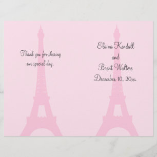Hübsches Pariser Hochzeitsprogramm