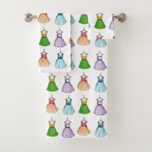 Hübsches Party Prom Kleider Vintag Retro Mode Badhandtuch Set