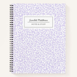 Hübsches Pastel Leopard Druckmuster Lila Notizbuch