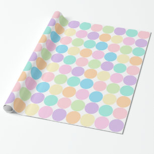 Hübsches Pastell-Groß-Punkte-Musterpapier Geschenkpapier