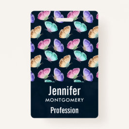 Hübsches Pastell-Watercolor-Schmetterlingsmuster Ausweis