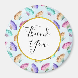 Hübsches Pastell-Watercolor-Schmetterlingsmuster Magnet