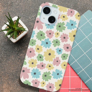 Hübsches pastellfarbenes Blumenmuster, rosa gelb Case-Mate iPhone Hülle