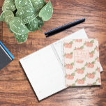 Hübsches Peach Muster Personalisiert Plane Planer<br><div class="desc">Ein personalisierter Planer für jeden Tag mit einem hübschen Preach-Muster . © ArianeC Illustrations-Alle Rechte vorbehalten</div>