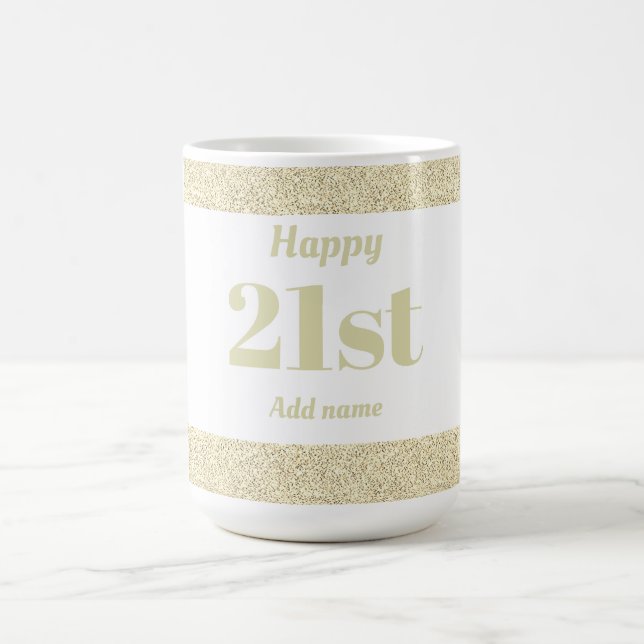 Hübsches personalisiertes Geburtstagsgeschenk 21.  Kaffeetasse (Mittel)