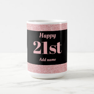Hübsches personalisiertes Geburtstagsgeschenk 21.  Kaffeetasse