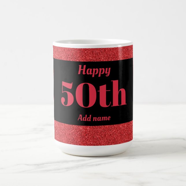 Hübsches personalisiertes Geburtstagsgeschenk 50.  Kaffeetasse (Mittel)