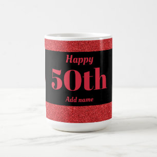 Hübsches personalisiertes Geburtstagsgeschenk 50. Kaffeetasse