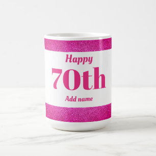 Hübsches personalisiertes Geburtstagsgeschenk 70. Kaffeetasse