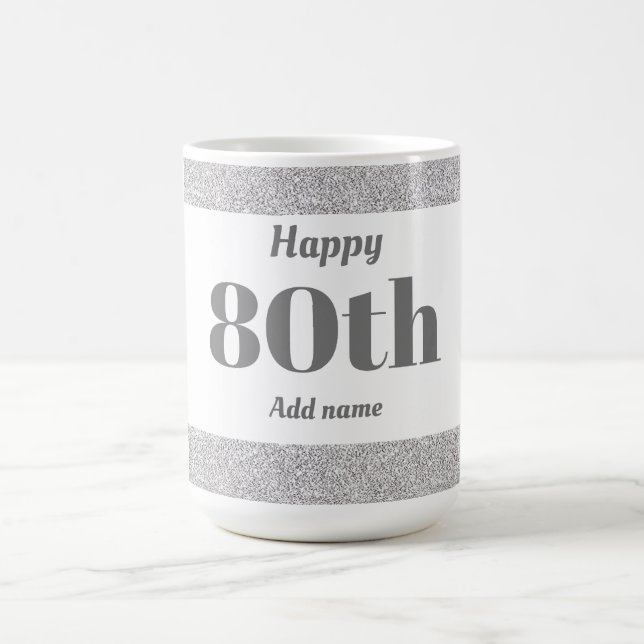 Hübsches personalisiertes Geburtstagsgeschenk 80.  Kaffeetasse (Mittel)