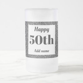 Hübsches personalisiertes Geburtstagsgläsergeschen Mattglas Bierglas