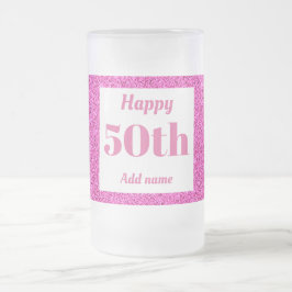 Hübsches personalisiertes Geburtstagsgläsergeschen Mattglas Bierglas