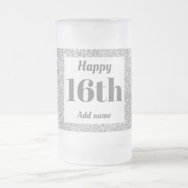 Hübsches personalisiertes Geburtstagsgläsergeschen Mattglas Bierglas