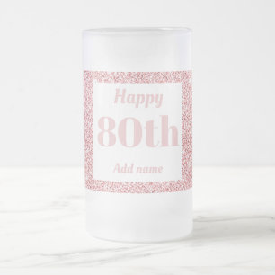 Hübsches personalisiertes Geburtstagsgläsergeschen Mattglas Bierglas