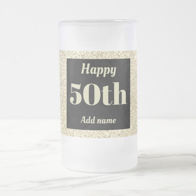 Hübsches personalisiertes Geburtstagsgläsergeschen Mattglas Bierglas (Mittel)