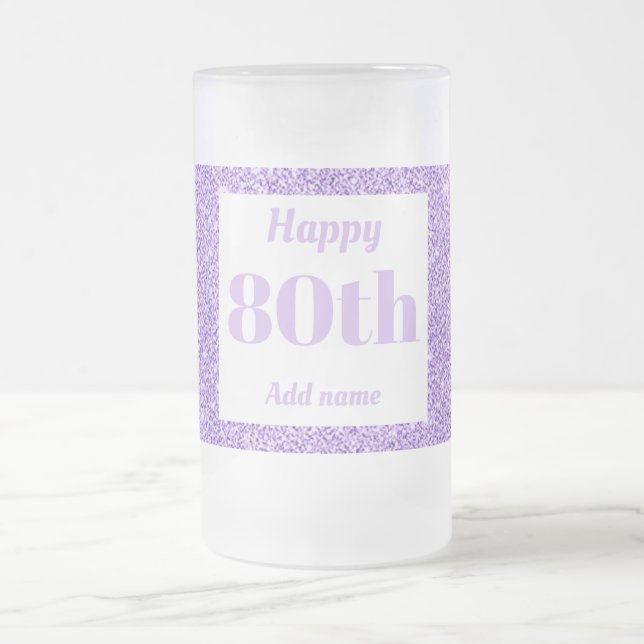 Hübsches personalisiertes Geburtstagsgläsergeschen Mattglas Bierglas (Mittel)