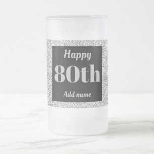 Hübsches personalisiertes Geburtstagsgläsergeschen Mattglas Bierglas