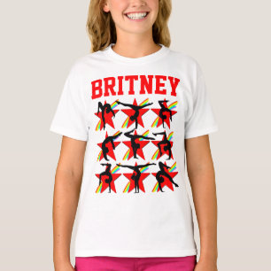 HÜBSCHES PERSONALISIERTES GYMNASTICS-MÄDCHEN T-Shirt