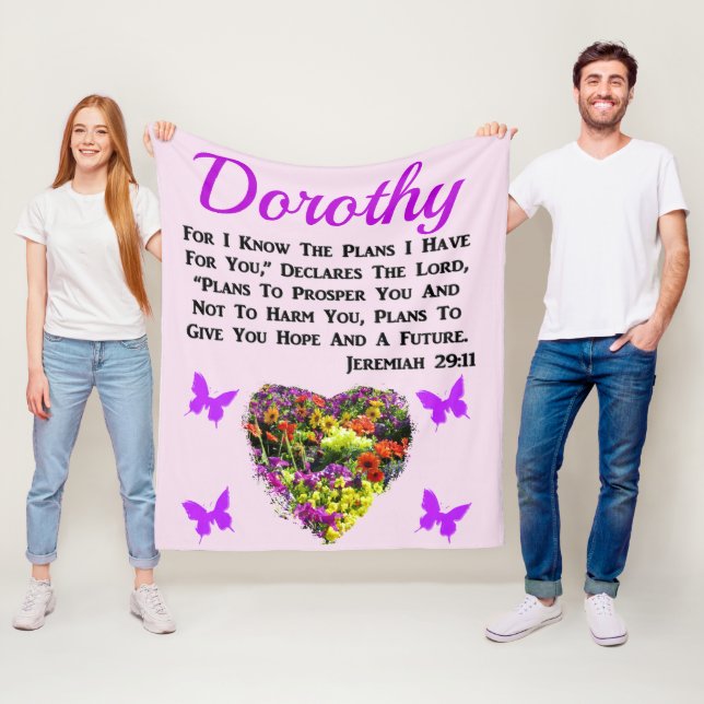 HÜBSCHES PERSONALISIERTES JEREMIAH 29:11 FLEECEDECKE (Beispiel)