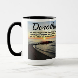 HÜBSCHES PERSONALISIERTES JEREMIAH 29:11 SONNENREI TASSE