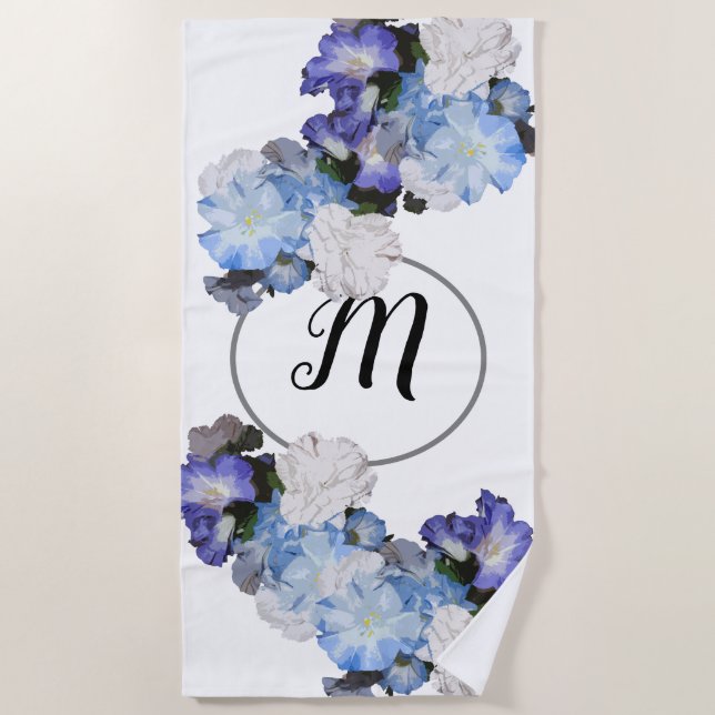Hübsches personalisiertes Monogramm-mit Strandtuch (Vorderseite)