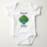 Hübsches Pfau-Baby-T-Shirt
