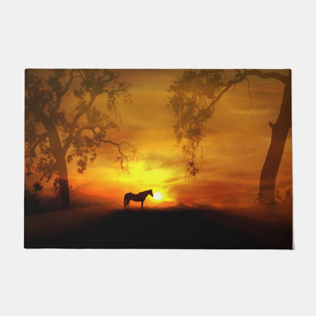 Hübsches Pferd Südwestmatte Fußmatte (Vorderseite)