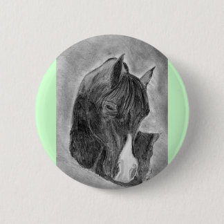 Hübsches Pferdeporträt Button