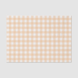 Hübsches Pfirsichmuster Gingham Prüfmuster Seidenpapier