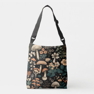 Hübsches Pilz- und Blumen-Klassikdesign Tragetaschen Mit Langen Trägern