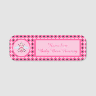 Hübsches Pink Baby Girl Bee Custom Kinderzimmer Namensschild