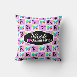 HÜBSCHES PINK-BUTTERFLY-GYMNASTICS-DESIGN KISSEN