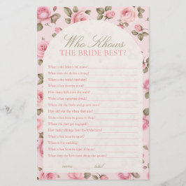 Hübsches Pink, der das Bride Brautparty Game kennt