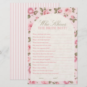 Hübsches Pink, der das Bride Brautparty Game kennt