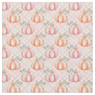 Hübsches Pink Fall Pumpkin Muster Stoff