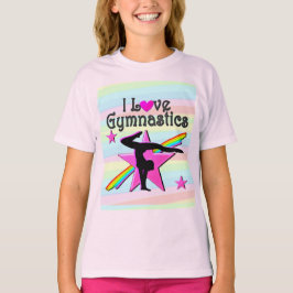 HÜBSCHES PINK I LIEBE GYMNASTICS-DESIGN T-Shirt