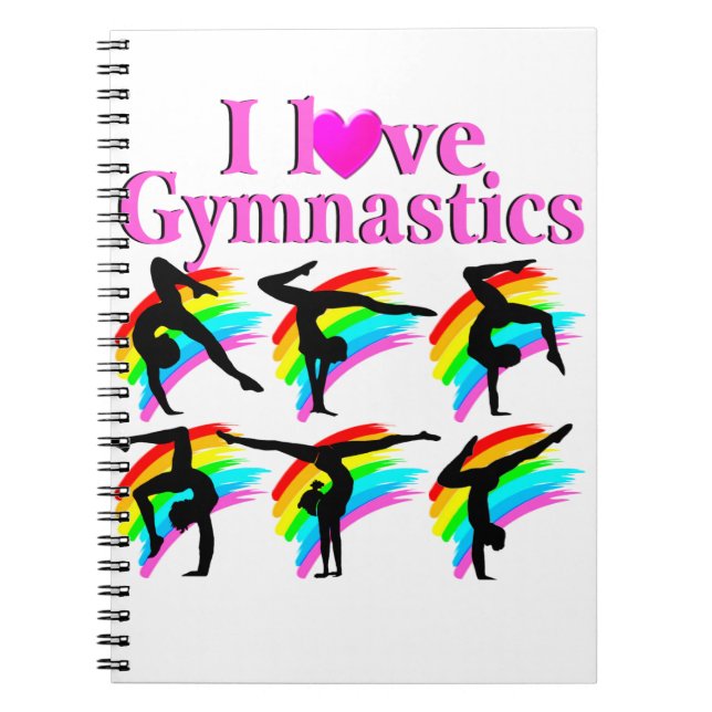 HÜBSCHES PINK RAINBOW GYMNASTICS-DESIGN NOTIZBLOCK (Vorderseite)