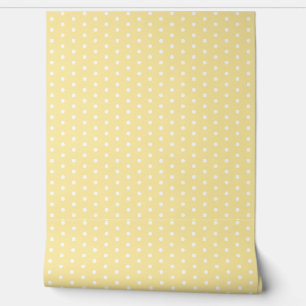 Hübsches Polka-Punkt-Muster Gelb Weiß Niedlich Ele Tapete