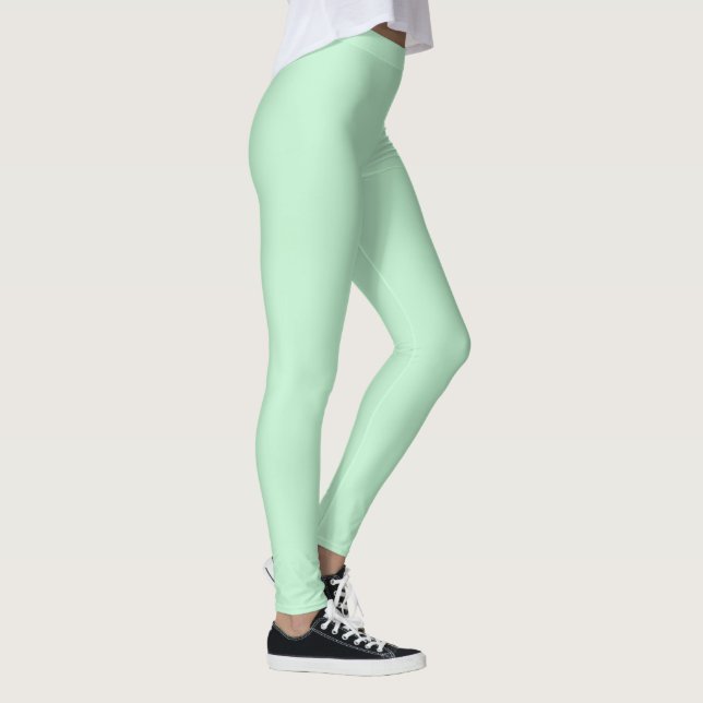 Hübsches Pstachio Eiscreme Pastellgrün Leggings (Rechts)