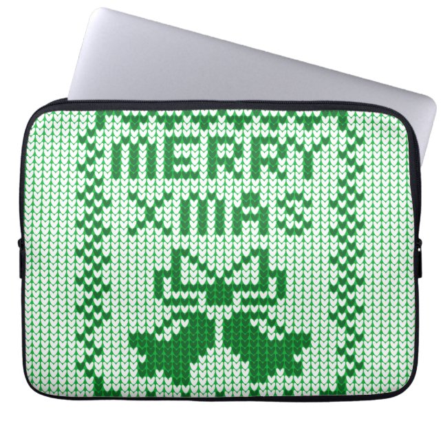 Hübsches Pullover-Muster Jingle Glocken und Merry  Laptopschutzhülle (Vorderseite)