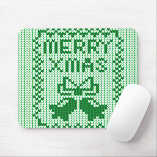 Hübsches Pullover-Muster Jingle Glocken und Merry Mousepad