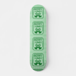 Hübsches Pullover-Muster Jingle Glocken und Merry  Skateboard